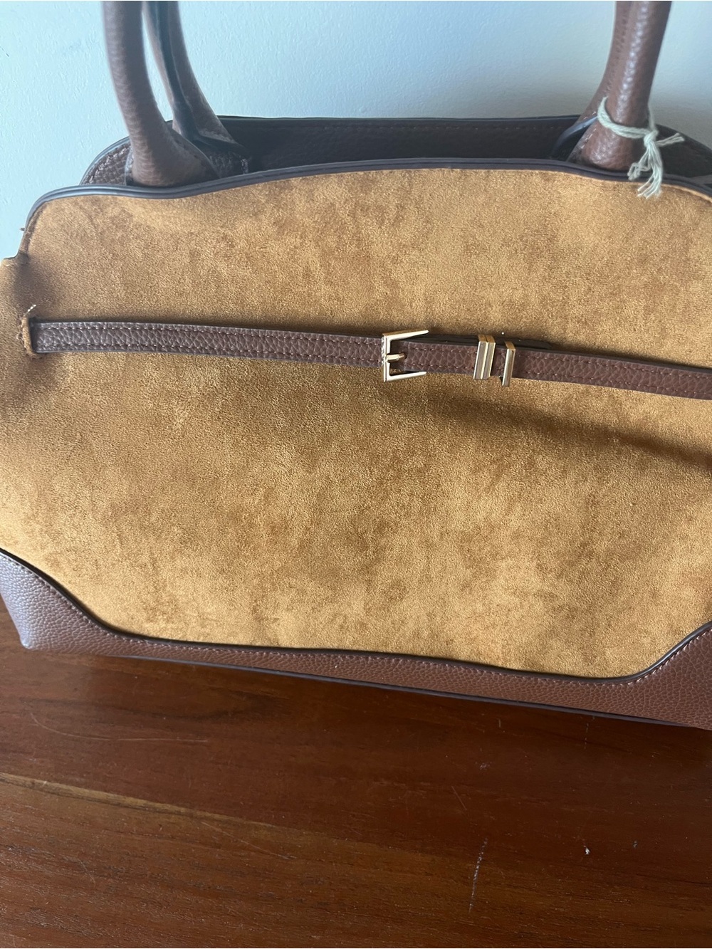 Brown  faux Suede bag  - a new day brand